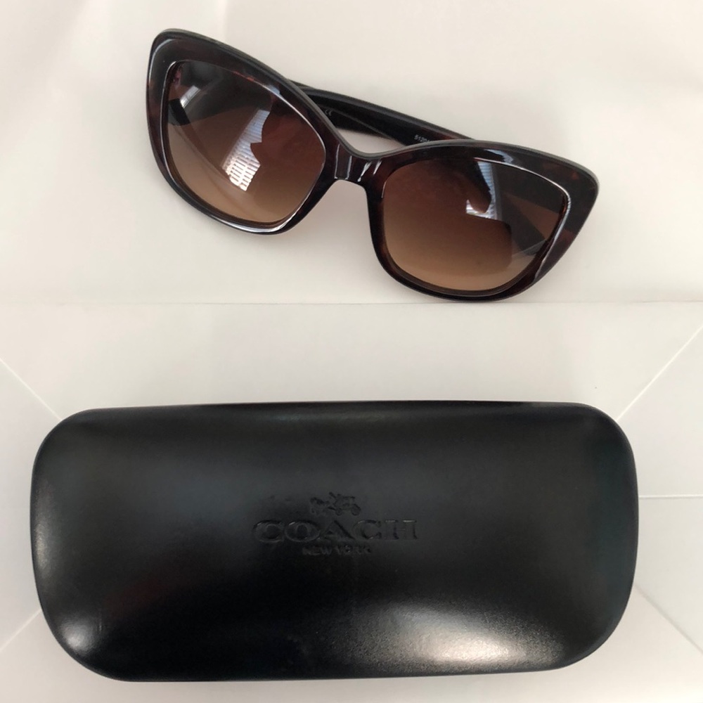 COACH tortoise cat eye sunglasses